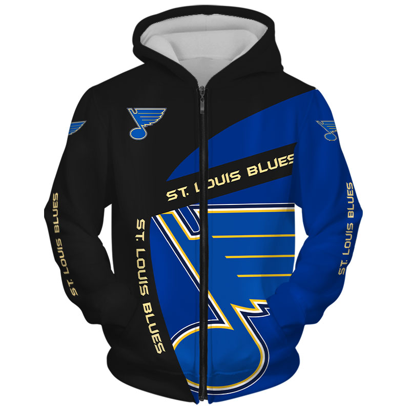 St. Louis Blues Hoodie 3D Zip Hoodie Gift For Fans With All Over Print Zip Up Hoodie Men