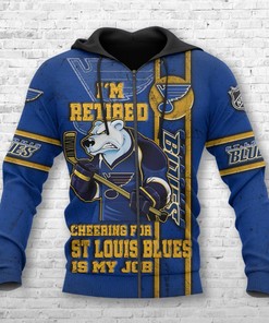 St Louis Blues I'M Retired - Custom All Over Print 3D Hoodie Gifts For Fans