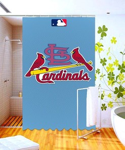 St Louis Cardinals Baseball Shower Curtain for a Sports Fan Bathroom Decor