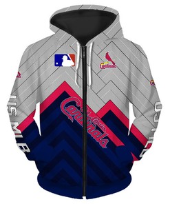 St. Louis Cardinals Hoodie 3D Baseball Zip Hoodie For Fans With All Over Print Hoodies For Women