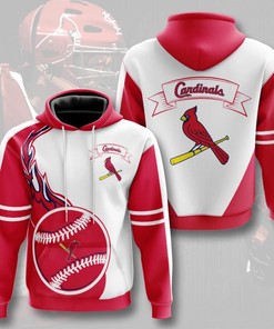 St. Louis Cardinals Hoodie 3D Flame Balls Graphic Gift For Fans With 3D Hoodies For Men Graphic