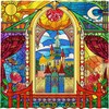 Stained Glass Windows Princess Palace Shower Curtain By Allenjoy - Colorful And Clerestory Art Decoration