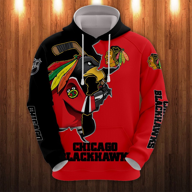 Stand Out In The Crowd With This Chicago Blackhawks All Over Print 3D Zip Hoodie - Perfect Gifts For Fans