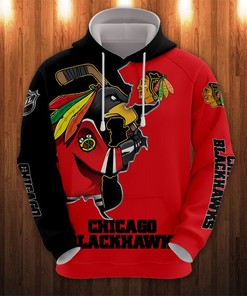 Stand Out In The Crowd With This Chicago Blackhawks All Over Print 3D Zip Hoodie - Perfect Gifts For Fans