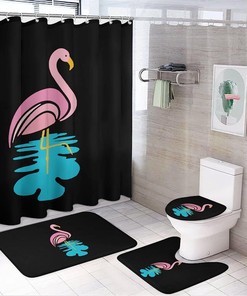 Stand Tall And Be Inspirational With A Flamingo Couple Shower Curtain, Perfect For Modern Bathroom Decor