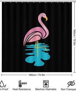 Stand Tall And Be Inspirational With A Flamingo Couple Shower Curtain, Perfect For Modern Bathroom Decor