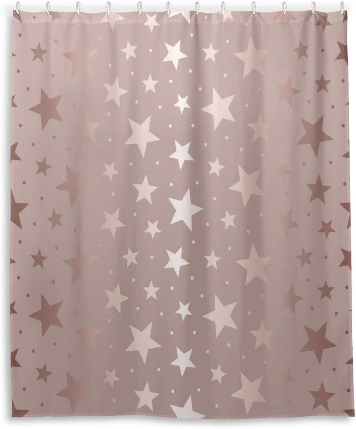 Star Glitter Texture Print Waterproof Fabric Shower Curtain for Bathroom Decor