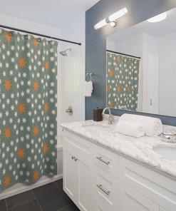 Star Pattern Shower Curtain, Stylish Bathroom Accessories
