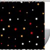 Star Pattern Shower Curtain for a Cosmic Bathroom Look