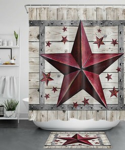 Star Print Shower Curtain For Celestial Bathroom Decor