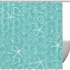 Star Shell Blue Shower Curtain for a Beachy Bathroom Decor