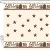Star Shower Curtain In A Cottage Style Bathroom Decor