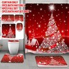 Star Shower Curtain With A Christmas Tree For An Anti-Slip And Festive Bathroom