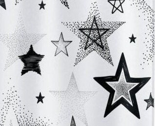 Star Shower Curtain With Metallic Detailing For A Glamorous Bathroom Decor, Elegant Bathroom Accessories - Image 3