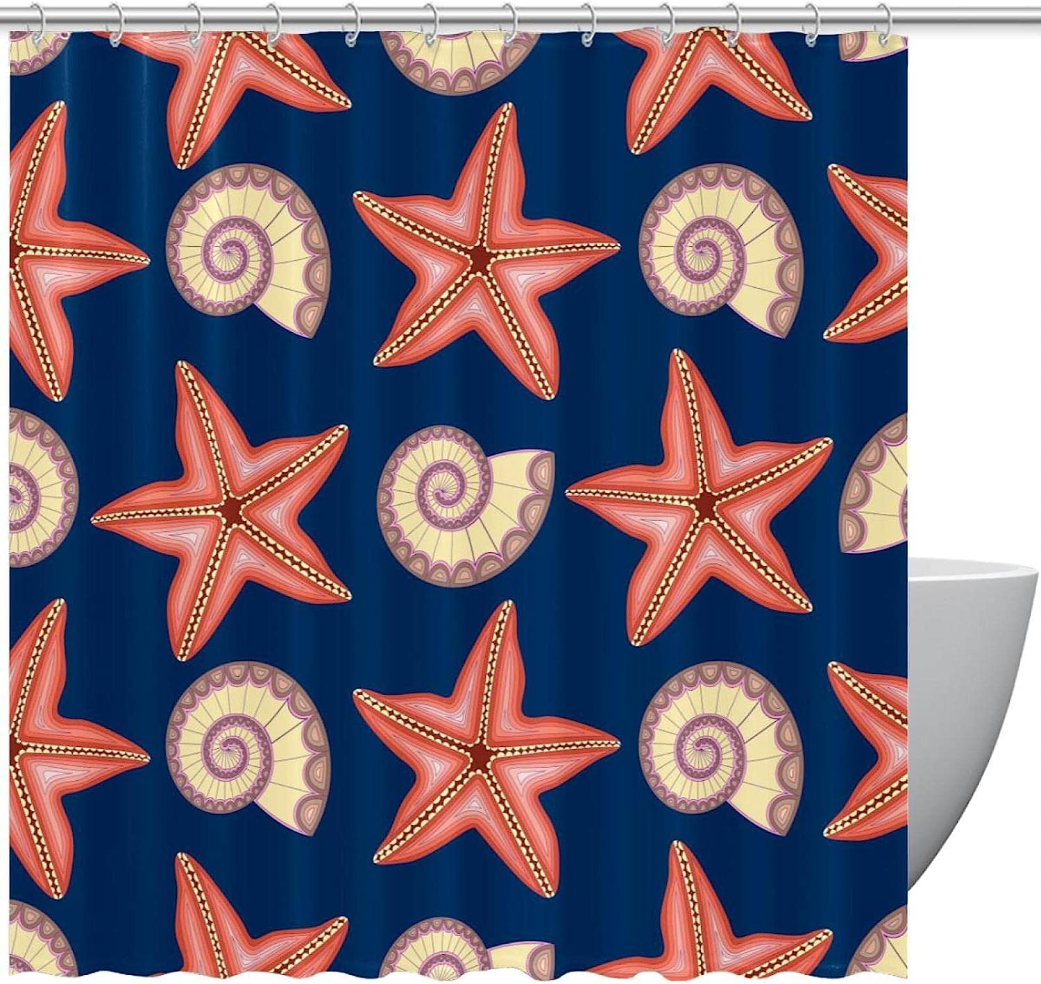 Star Shower Curtain for Contemporary Bathroom Decor