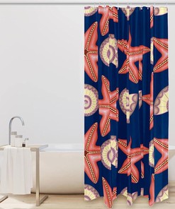 Star Shower Curtain for Contemporary Bathroom Decor