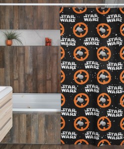 Star Wars Shower Curtain with Logo Design