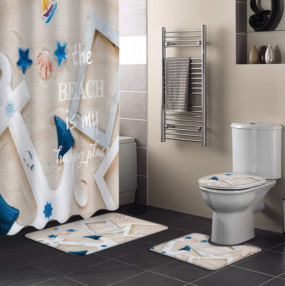 Starfish Anchor Beach Shower Curtains Full Size
