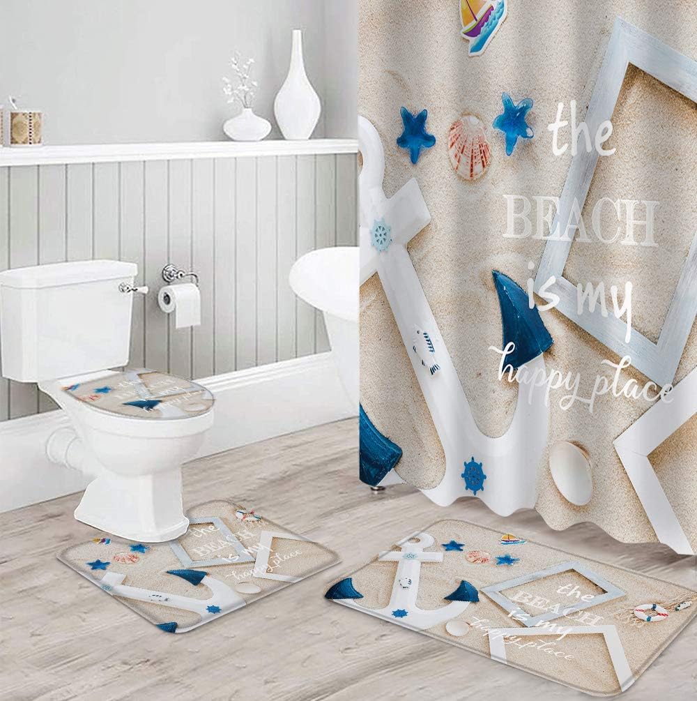 Starfish Anchor Beach Shower Curtains Full Size