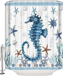 Starfish And Seahorse Ocean Shower Curtain For A Beachy Look