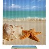 Starfish Seashell Beach Shower Curtain For A Nautical-Inspired Bathroom