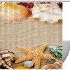 Starfish Seashells Marine Colorful Fabric Shower Curtain for Bathroom Decor