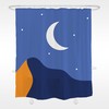 Starry Desert Night Moon Shower Curtain for a Majestic Bathroom