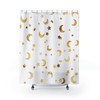Starry Moon and Star Shower Curtain: Cosmic Night Sky Bathroom Accessories for Relaxation
