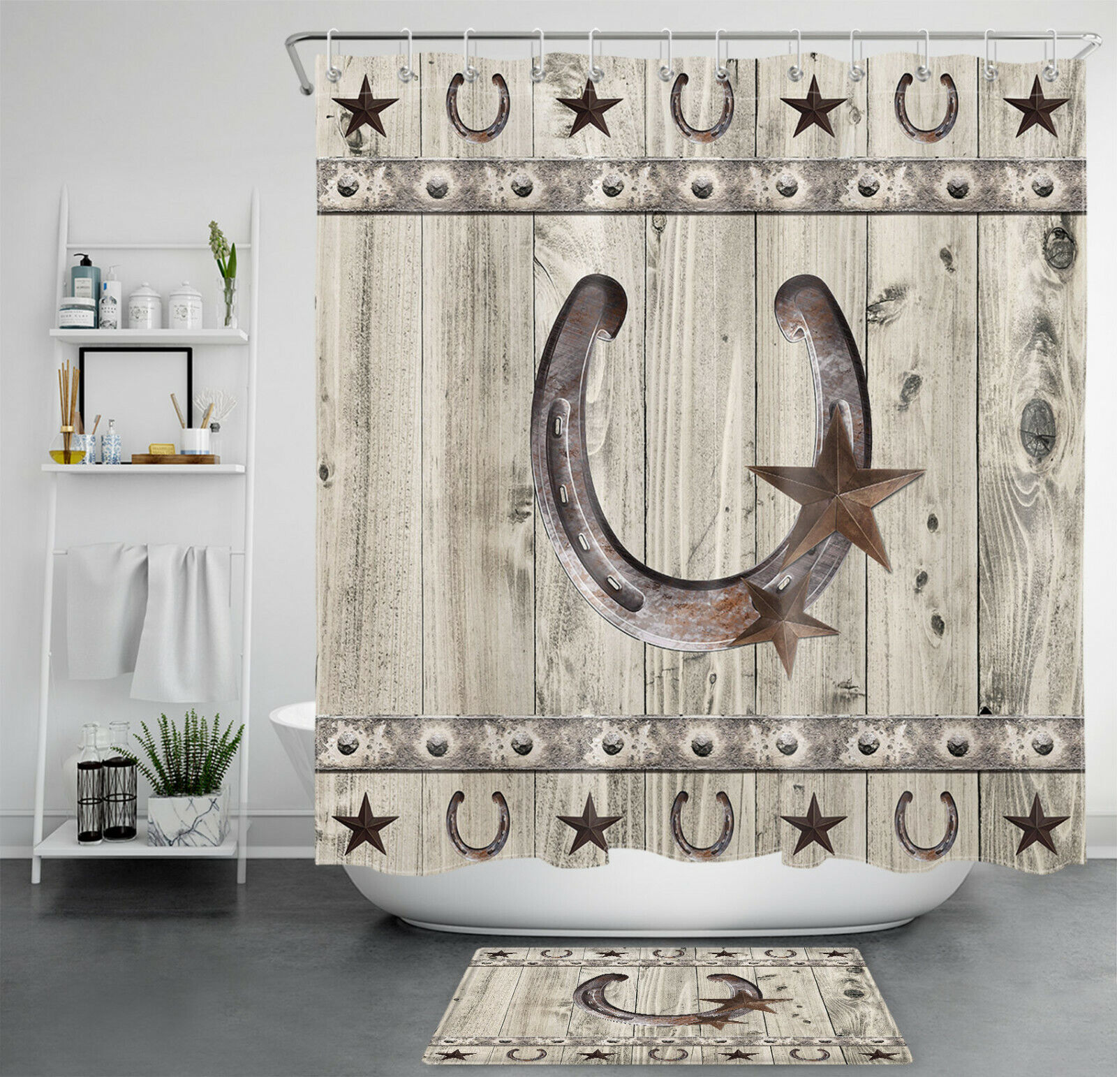 Starry Night Bathroom Curtain Design