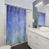 Starry Night Designed Fabric Shower Curtain - Waterproof