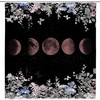 Starry Night Moon Phase Shower Curtain for Magical Garden Bathroom Decor 