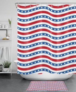 Starry Night Shower Curtain With Constellation Design