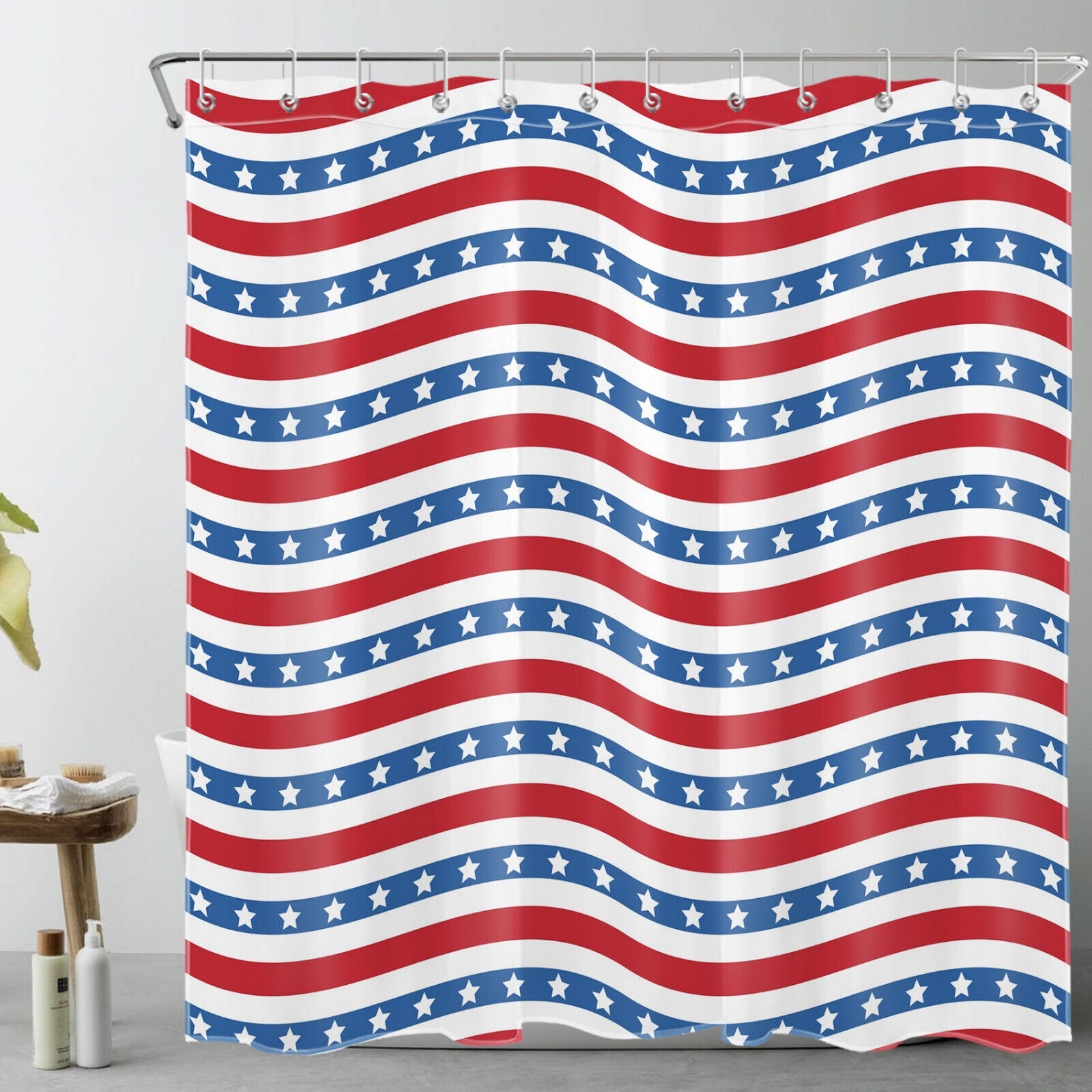 Starry Night Shower Curtain With Constellation Design - Image 2