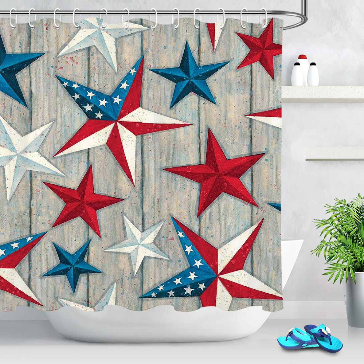 Starry Night Sky Shower Curtain - Image 2