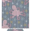 Starry Octopus Pattern Shower Curtain with Double Glide Hooks and Waterproof Fabric