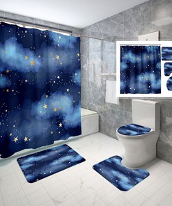 Starry Sky At Night Shower Curtain - Waterproof Design