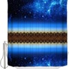 Starry Sky Dark Night Lace Pattern Shower Curtain - Dreamy Bathroom Decor