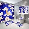 Starry Sky Moon Dark Clouds Waterproof Shower Curtain For Your Space-Themed Bathroom Decor