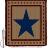Stars And Stripes Brown Shower Curtain - Waterproof Bath Curtain For Rustic Country Bathroom Decor With Freedom Theme