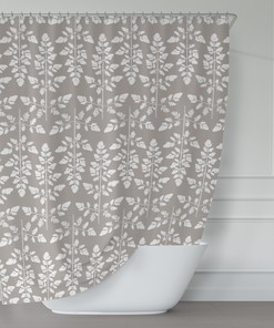 Stars Gray Background Cute Shower Curtain Bathroom Decoration With Starry Design 