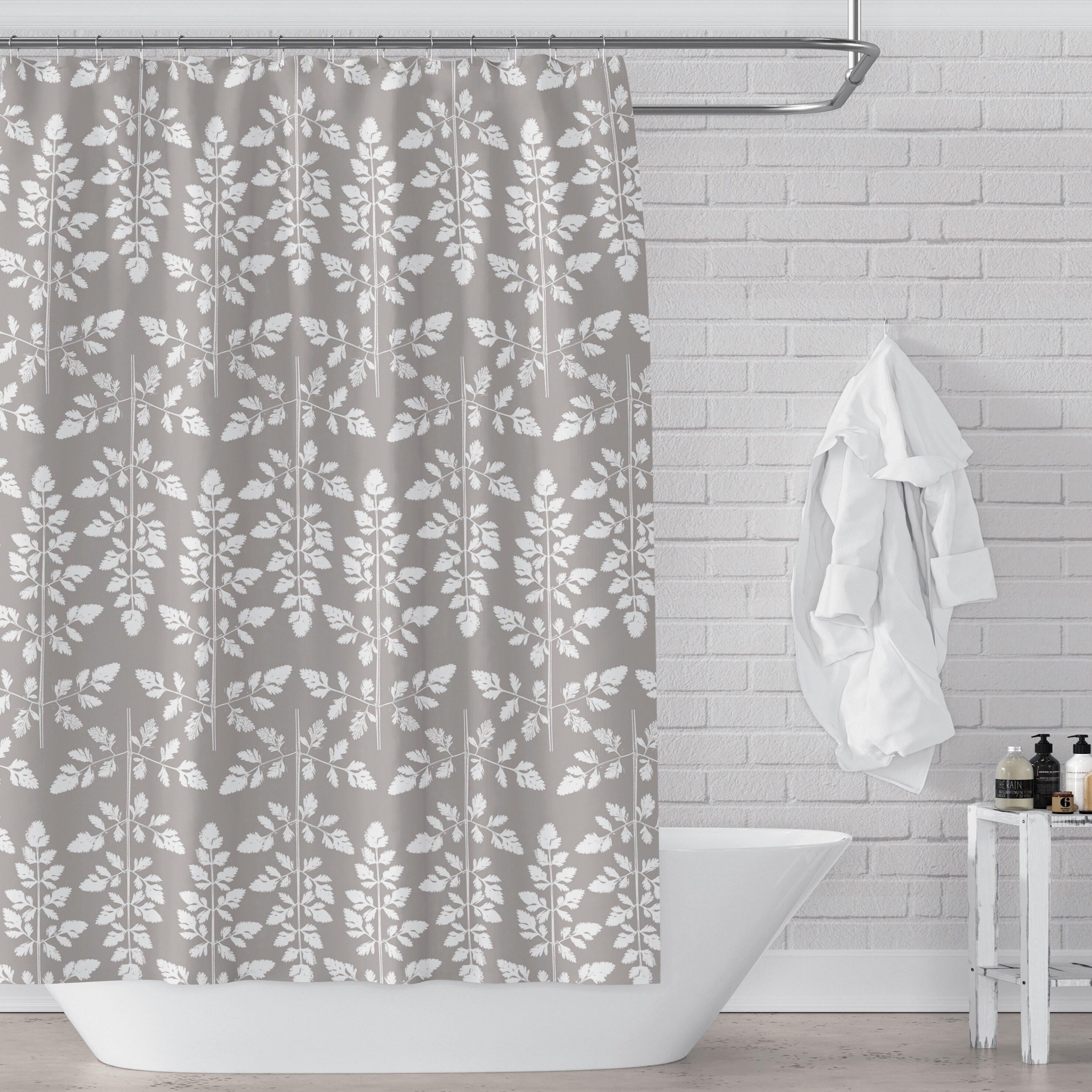 Stars Gray Background Cute Shower Curtain Bathroom Decoration With Starry Design