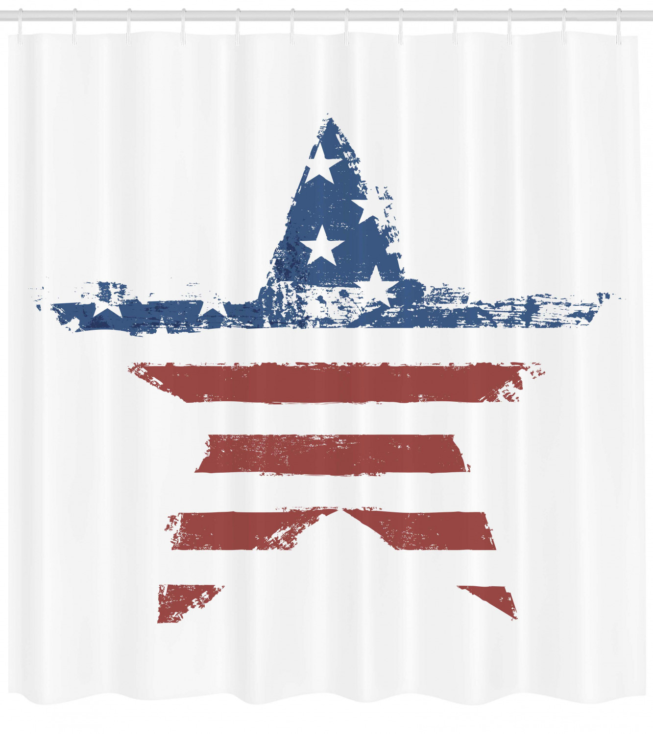 Stars Stripes Print American Flag Shower Curtain For Your Bathroom - Image 4