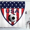 Stars & Stripes Print Shower Curtain | USA Patriotic Bathroom Decor