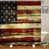 Stars and Stripes Print Shower CurtainPatriotic Bathroom Decor for Women & Kids