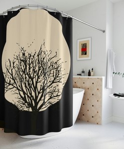 Statement Piece Boho Moon Shower Curtain To Elevate Bathroom Decor