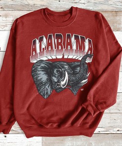 Stay Classic and Comfortable with NCAA (Tultex) - Alabama Crimson Tide Crew Neck Sweatshirt from 1990s