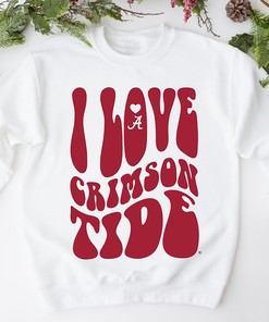 Stay Cozy And Show Your Love For Bama With Alabama Roll Tide Love Sweatshirt