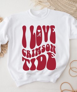 Stay Cozy And Show Your Love For Bama With Alabama Roll Tide Love Sweatshirt