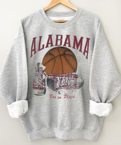 Stay Cozy And Stylish With Ncaa - Alabama Crimson Tide Bad In Plaid Crew Neck Sweatshirt