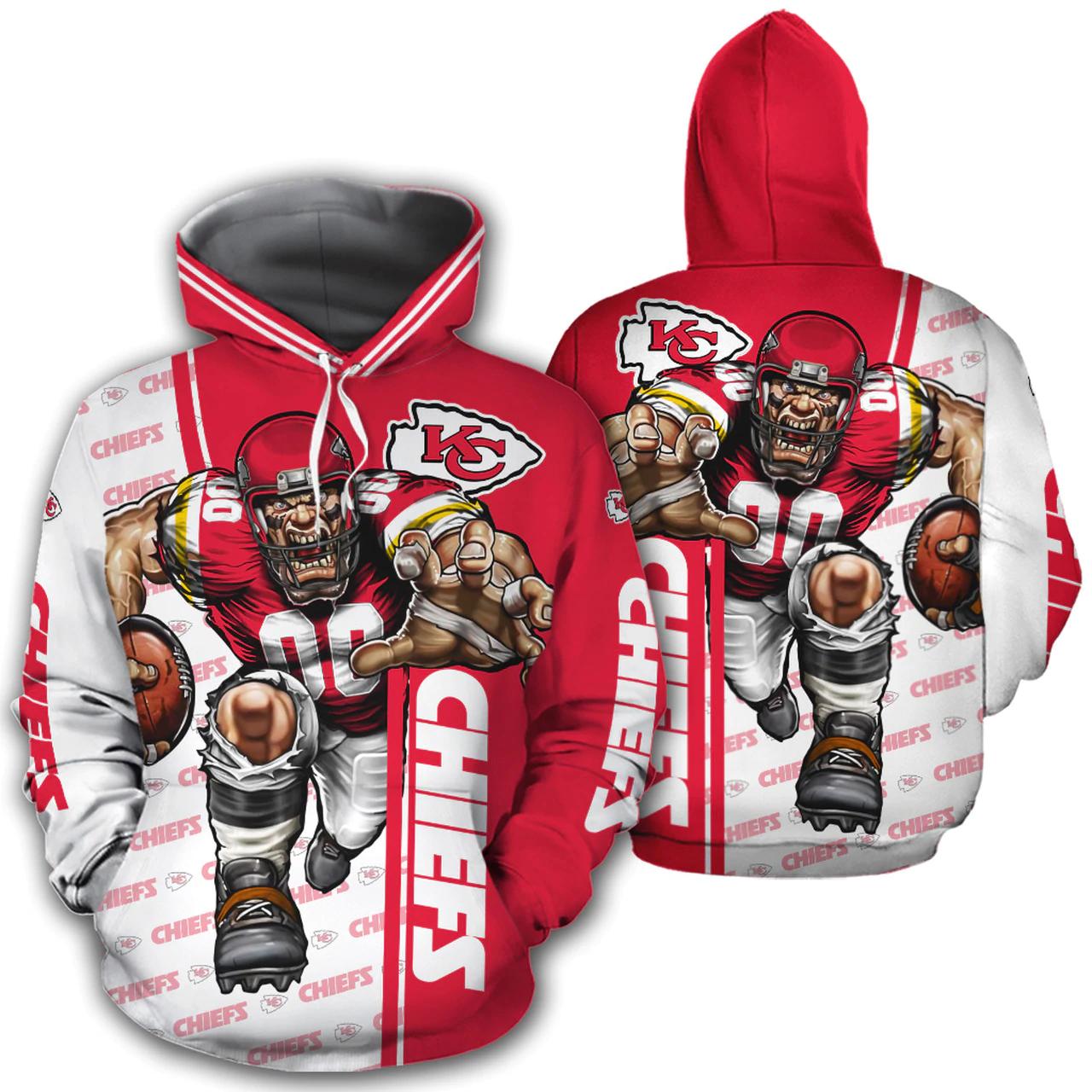 Stay Ultra Cool With This Kansas City Chiefs 3D Hoodie